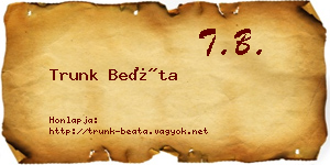 Trunk Beáta névjegykártya
