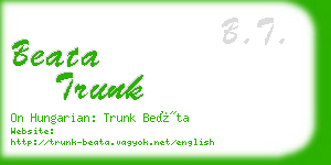 beata trunk business card